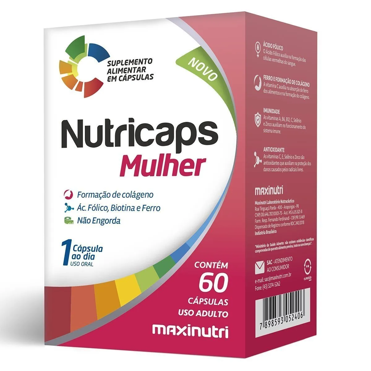 NUTRICAPS MULHER 60CAP