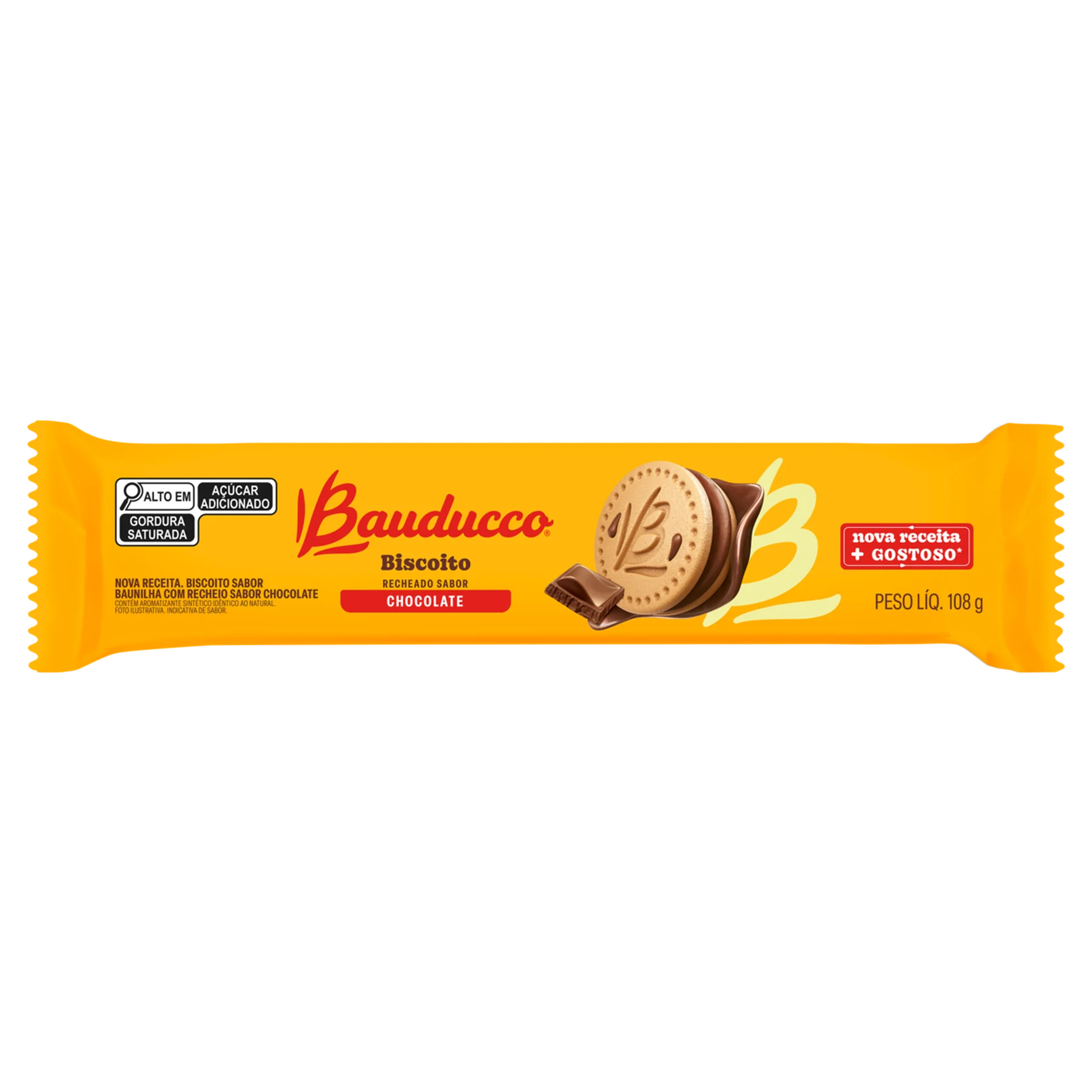 BAUDUCCO BISC RECH CHOC 108G