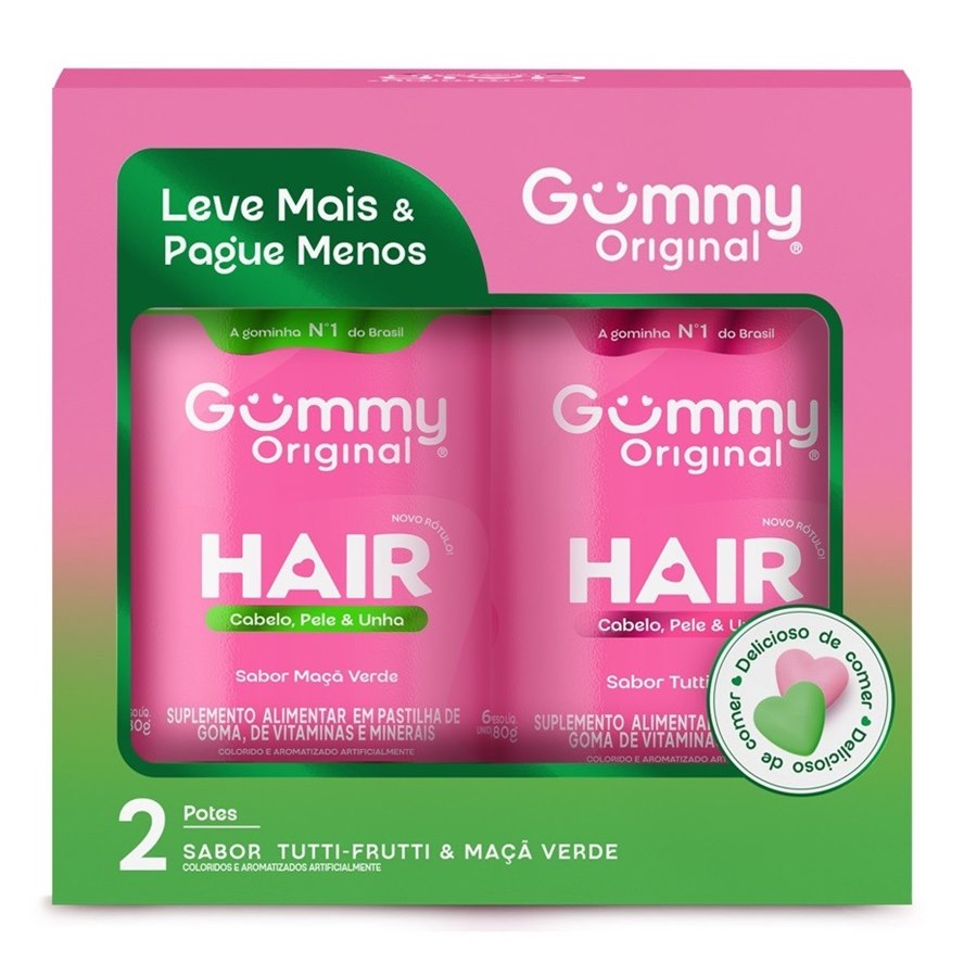 KIT GUMMY HAIR VIT TUT+MAC 2UN