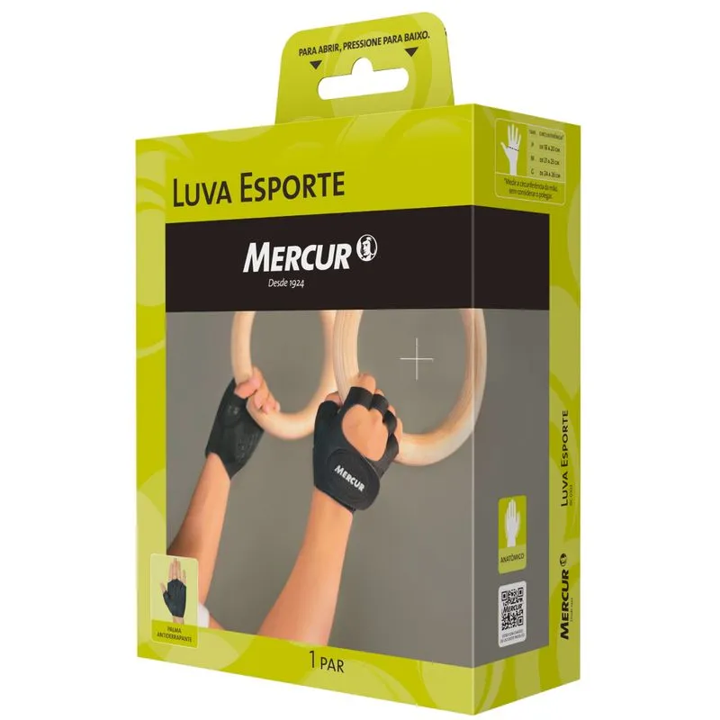 LUVA MERCUR ESP PR M 1PAR