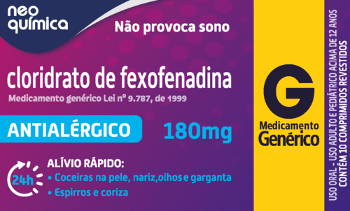 FEXOFENADINA 180MG 10CP REV
