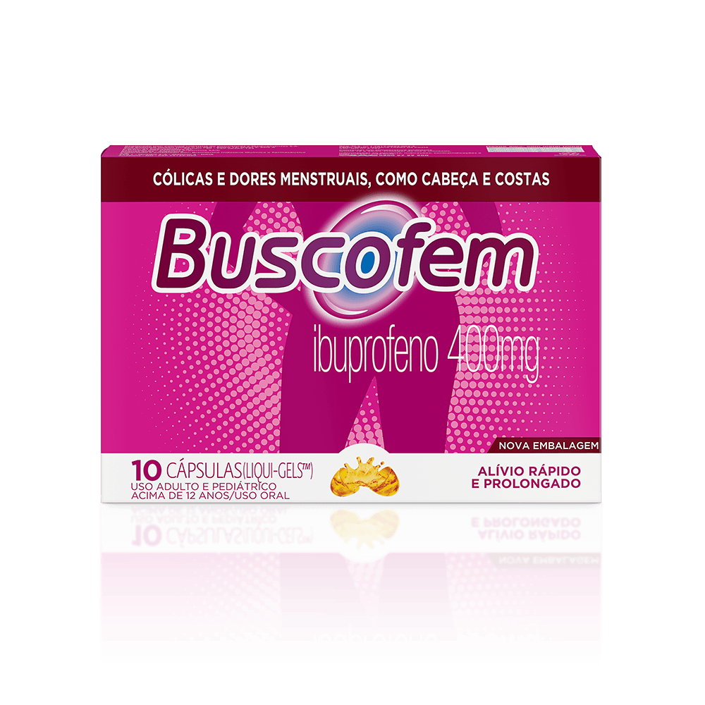 BUSCOFEM 400MG 10CAP GEL MOLE