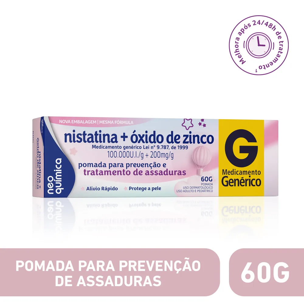 NISTATINA+OX ZINC POM DERM 60G